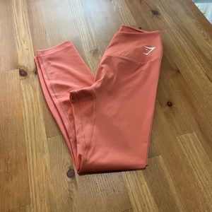 Gymshark training 7/8 HR leggings,  persimmon red, body fit size small